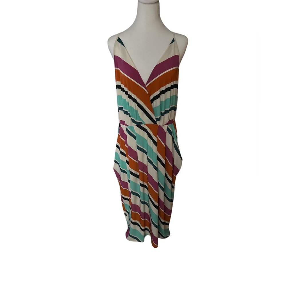 Madison curvy striped midi dress